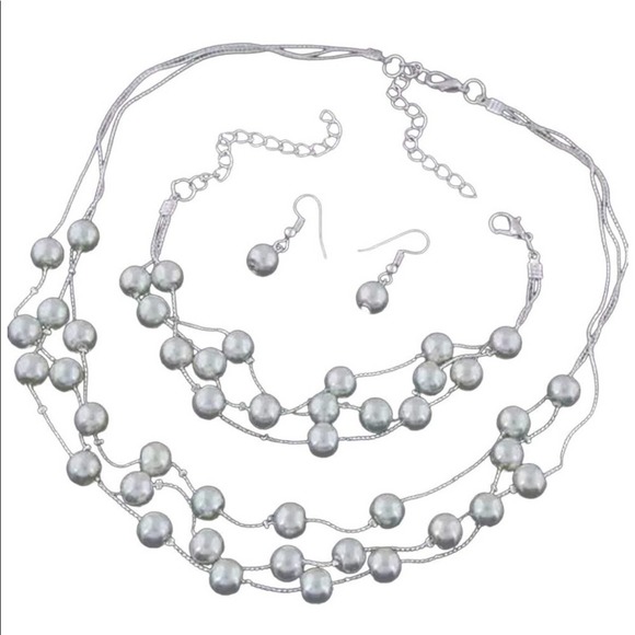 Boutique Jewelry - 3 Pieces Multi-layer Pearl Jewelry Set